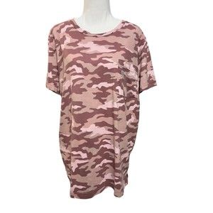 VS PINK camo campus tee NWOT